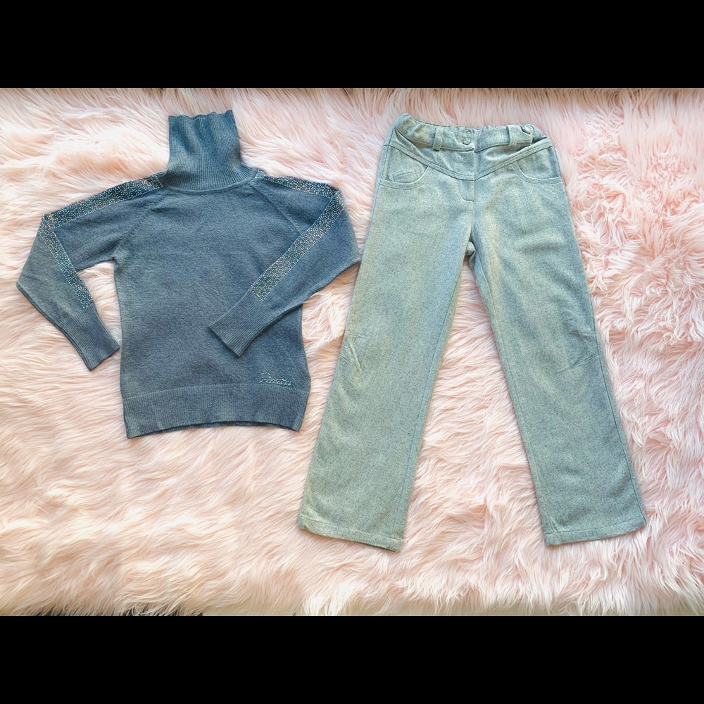 Glamorous Matching Set Decorated With Rhinestones